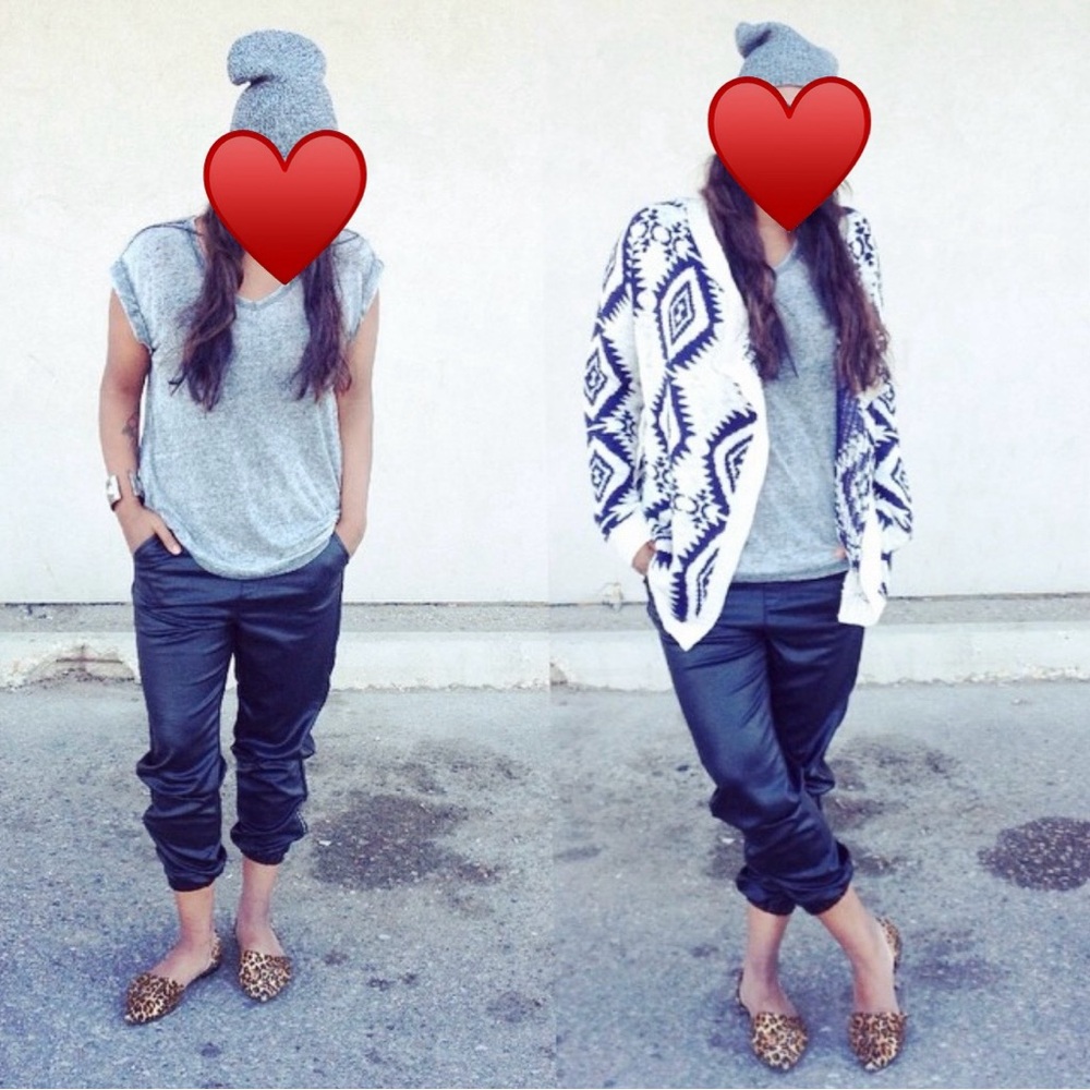 TopShop Faux Leather Jogger